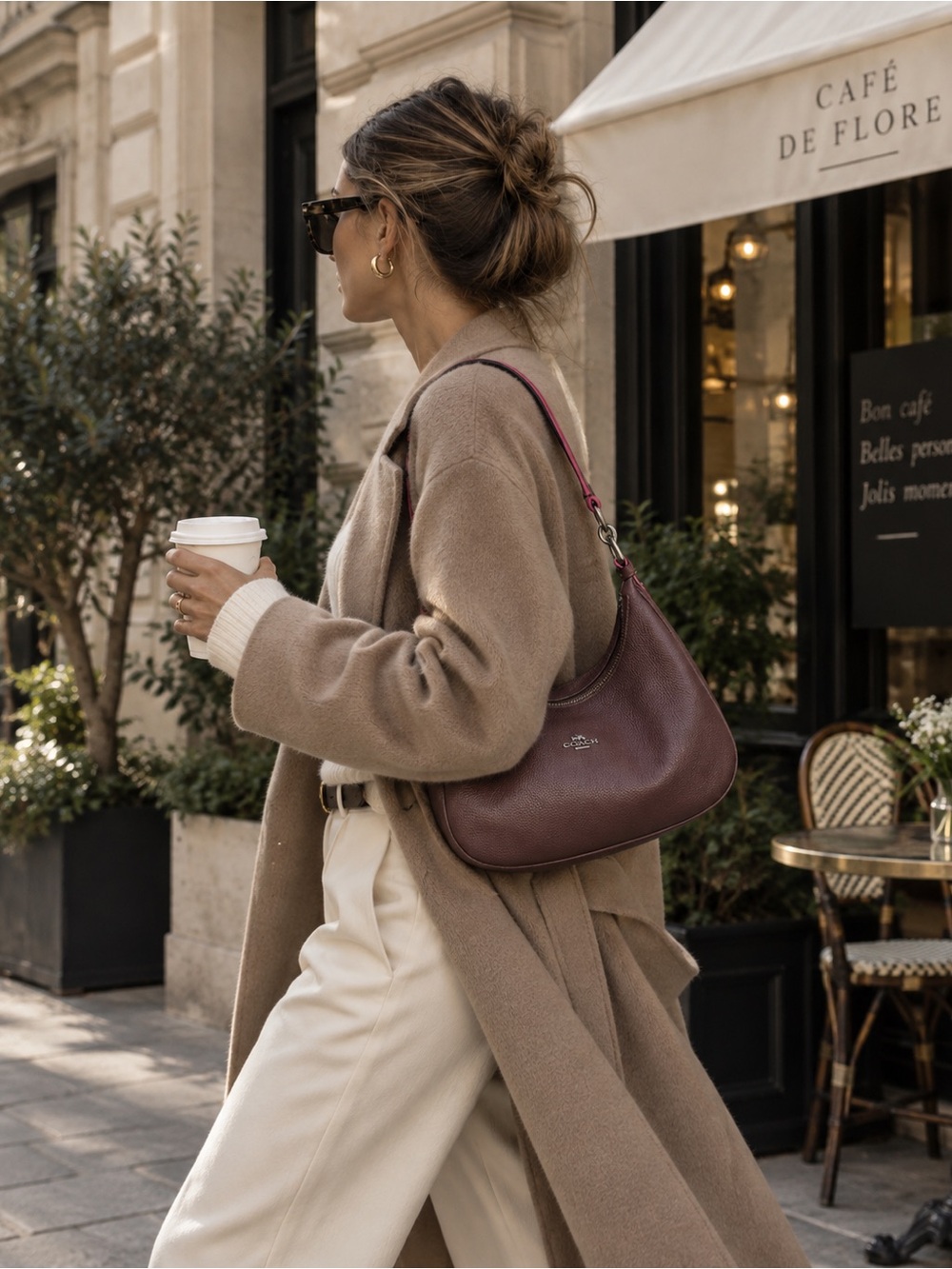 Coach F20917 East/West Harley Hobo Oxblood Multi Leather Shoulder Bag